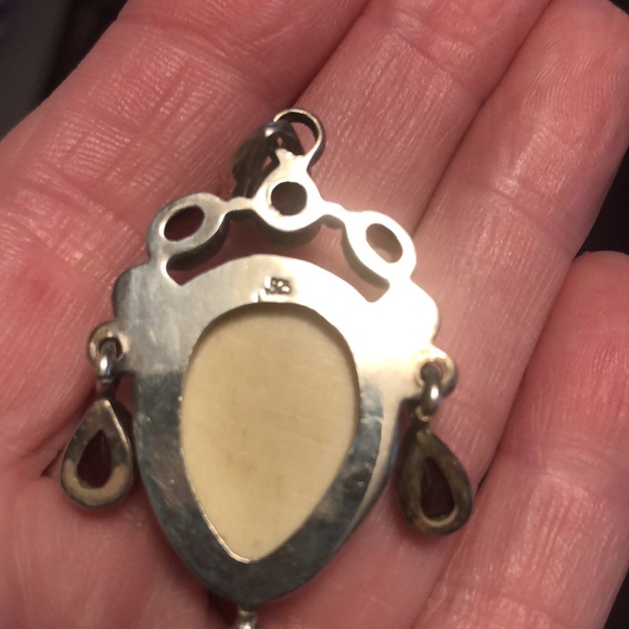 Absolutely Gorgeous Sterling Silver & Ruby & Moonstone Pendant - Picture 15 of 17